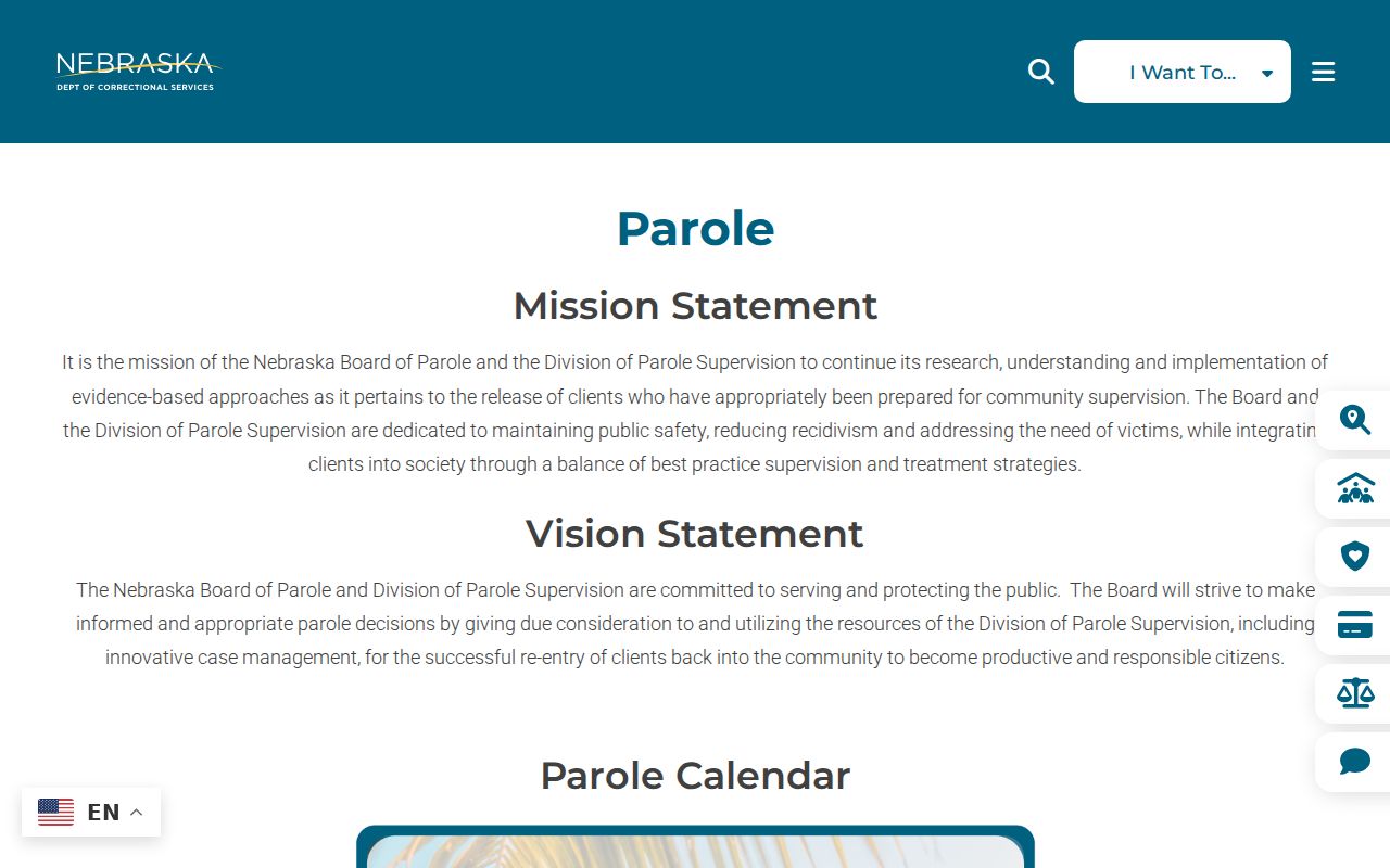 Nebraska parole system serving Banner County criminal records