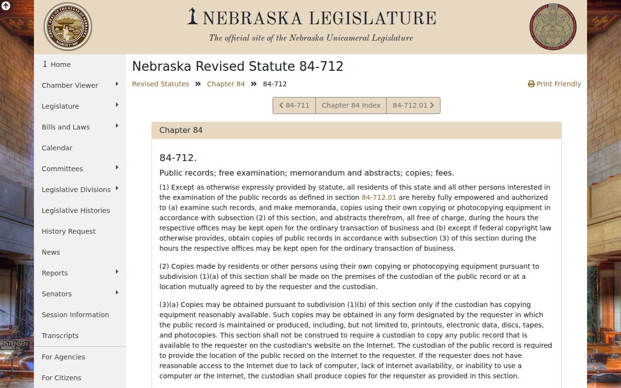 Nebraska Public Records Law used for Banner County criminal records